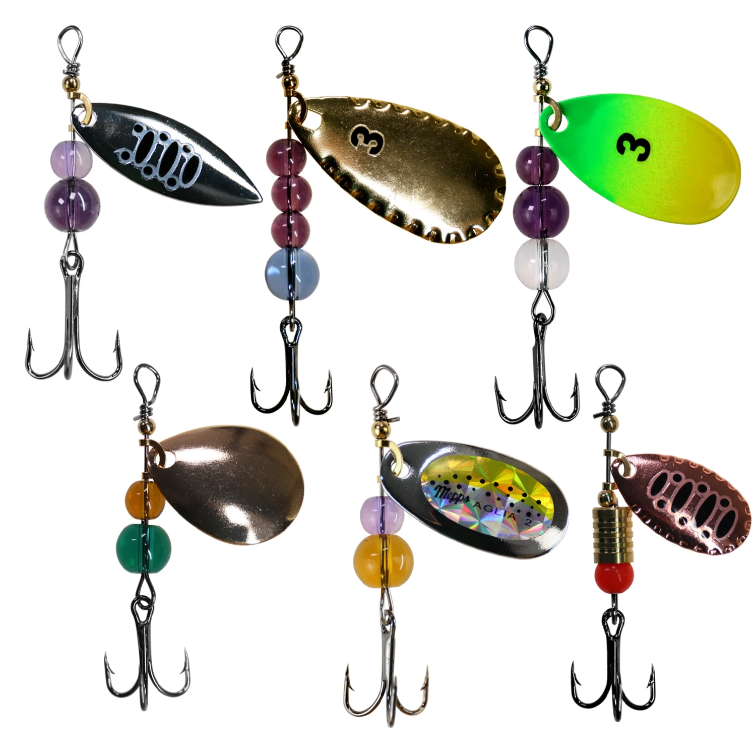 

30pcs/set 3g-6g Fishing Spinner Bait Metal Spoon Hard Lure Artificial Bait Bass Fishing Tackle