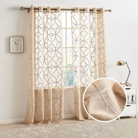Transparent Curtain Cloth Finished Window Gauze Doris Embroidered Curtain Gauze Curtains Children's Bedroom in the Living Room