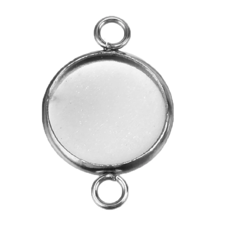 30 шт./компл. Нержавеющая сталь Кабошон Камея рамка базовой настройки разъем