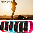 Студенческие спортивные Часы с силикагелем, водонепроницаемые прямоугольные Часы, Женские цифровые Часы со светодиодным дисплеем, наручные Часы