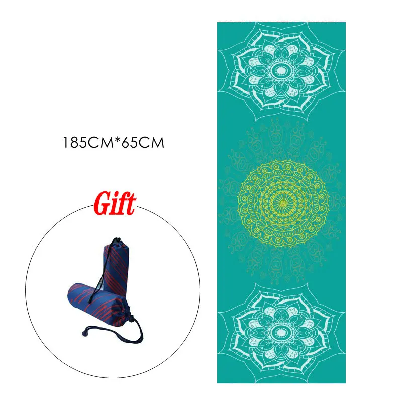 

185cm Yoga Printing Yoga Mat Anti Slip Yoga Mat Mat Thickening Sweat Absorbing Yoga Blanket Home Beginners Women Yoga Mat