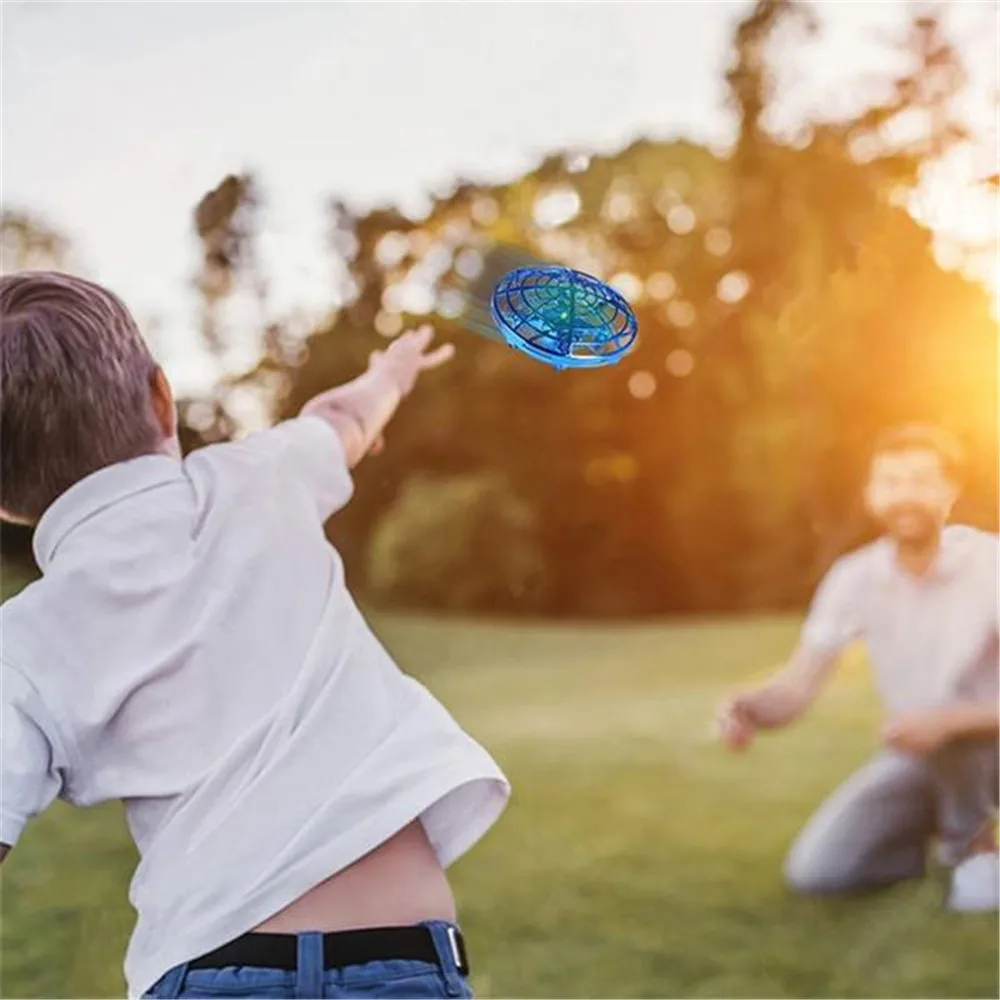 Mini UFO Drone Rc Quadcopter Flying Helicopter Magic Hand UFO Ball Aircraft Sensing Induction Drone Kids Electric Electronic Toy