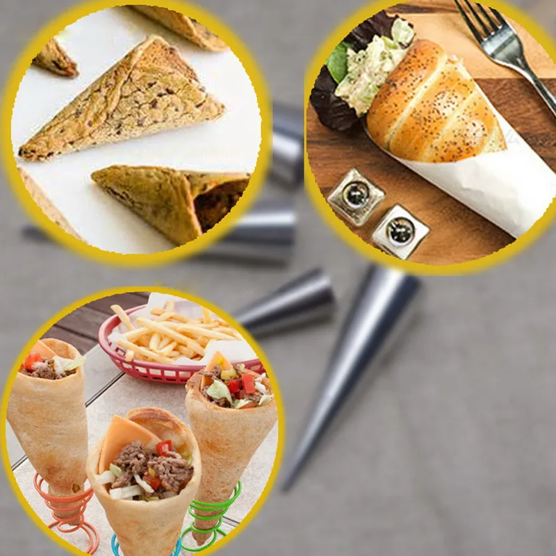 5 шт. кремовые Рог формы DIY конусы для выпечки круассаны трубы печенье рулет форма