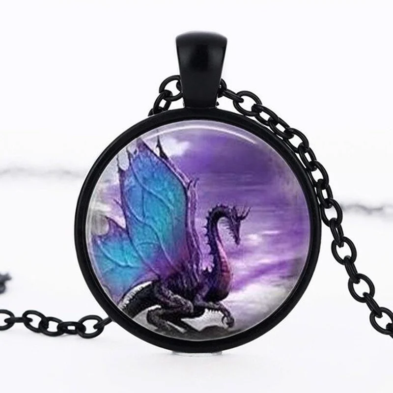 Ювелирные изделия с голубыми крыльями дракона аксессуары Дракон кабошон фото