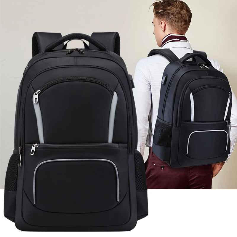 

Men's and women's large capacity waterproof backpack, laptop durable bag, business travel bag with USB charging
