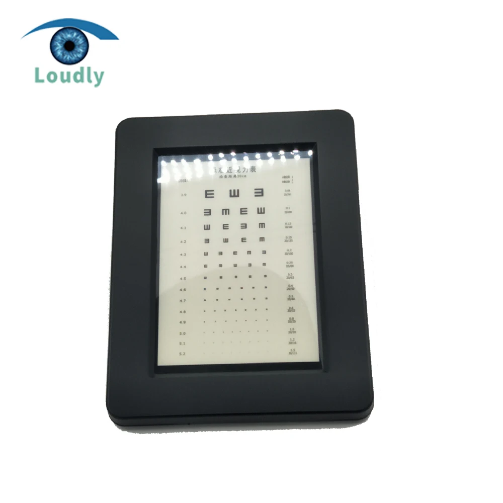 Громкий бренд лучшее качество оптический инструмент возле диаграмма остроты