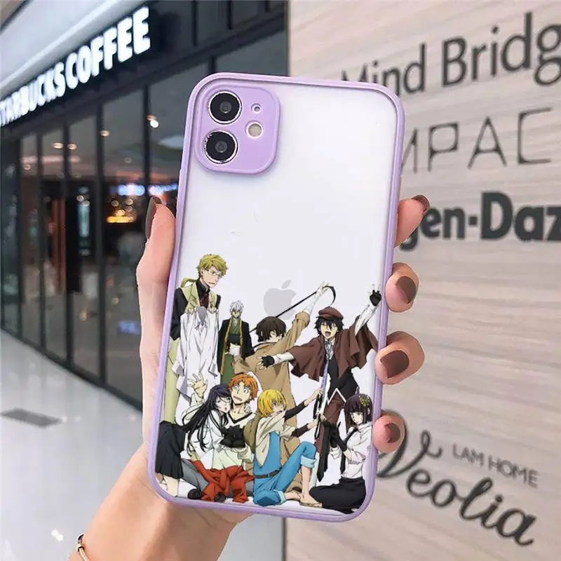 

anime bungou stray dogs Dazai Osamu Phone Cases Matte Transparent for iPhone 7 8 11 12 s mini pro X XS XR MAX Plus cover funda