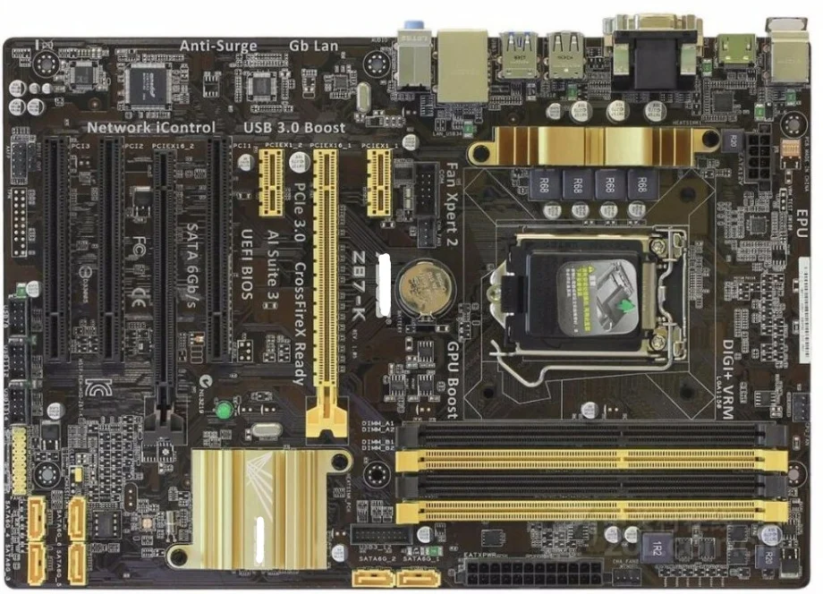 

Десктопная материнская плата Z87 Socket LGA 1150 i7 i5 i3 DDR3 32G SATA3 USB3.0 б/у материнская плата