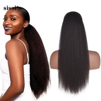afro kinky staight ponytail synthetic hair bun natural drawstring ponytail hair extensions false hair pieces 22 34inch