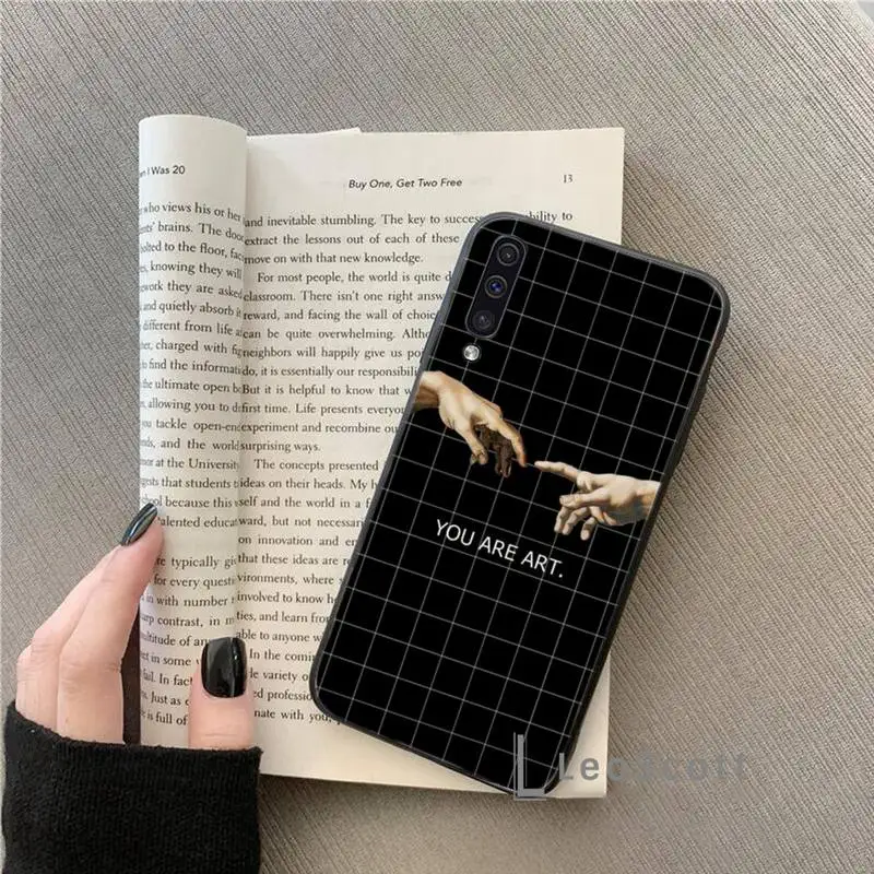 

Funny Hand The Creation of Adam Phone Case For Samsung A20 A30 30s A40 A7 2018 J2 J7 prime J4 Plus S5 Note 9 10 Plus