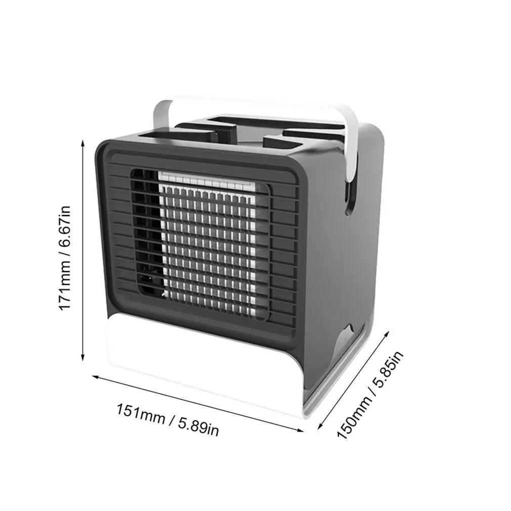 

Mini Anion Air Conditioning Fan Desktop Cooler Office Refrigeration Mini Air Conditioner Cool Cooling Fan for Bedroom Home