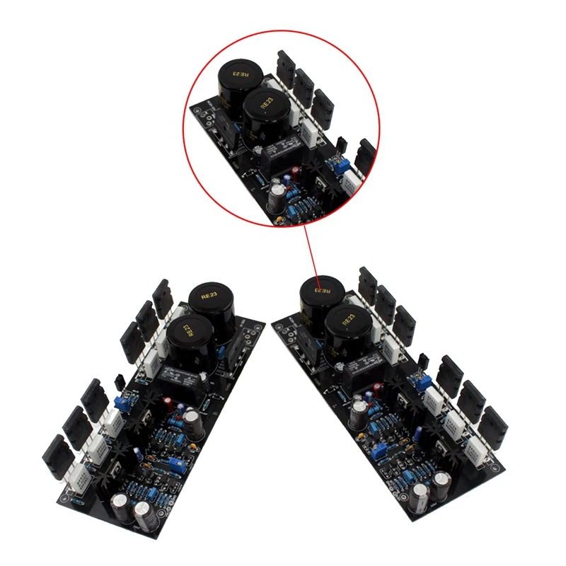 

TT1943/5200 A2 FET Symmetrical Amplifier Board Assembled Board AC Dual 20-32V 2 Channel 150Wx2 Audio Amplifier