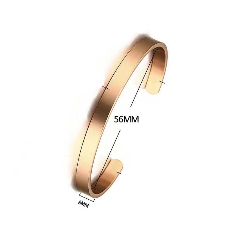 6MM Разные цвета, от 3 мм до 16 мм, для мужчин и женщин, плоский обтягивающий Браслет-манжета, браслет из нержавеющей стали, Brackelts, подарки для мамы, папы и сестры - Окраска металла: 6MM