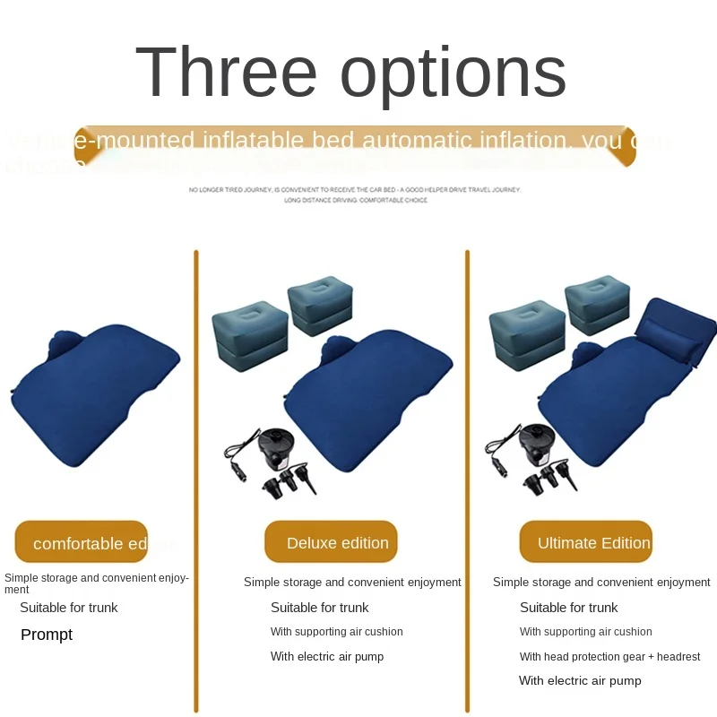 

Vehicle-Mounted Inflatable Bed Car Supplies Rear Row Mattress Car SUV Rear Seat Sleeping Auto-Inflation Air Mattress Children