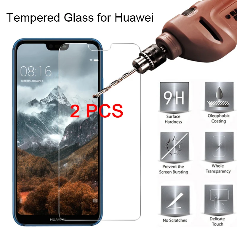 Закаленное стекло для Huawei P40 Lite E P30 P20 lite Pro защитное против царапин Enjoy 20 Z защитная