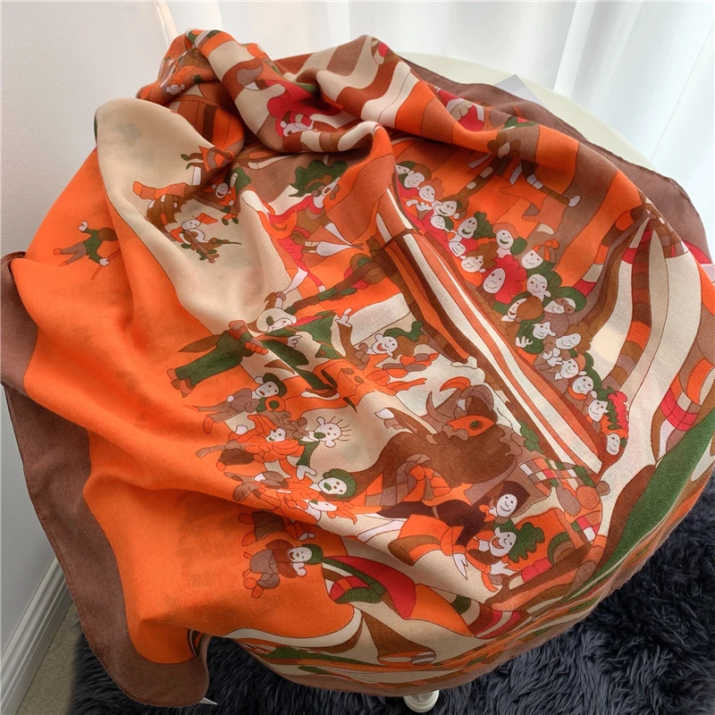 

2021 novo design da marca primavera feminino cachecol moda xadrez impr hijabs para senhoras xales pashmina stoles