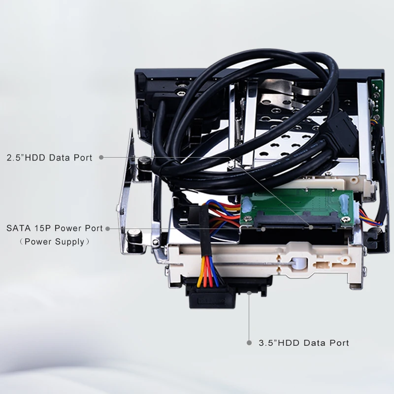 Uneatop 2.5in sata aluminum enclosure case to 3.5 sata hard drive caddy tray backplane 5.25in hdd docking PC bay hdd enclosure