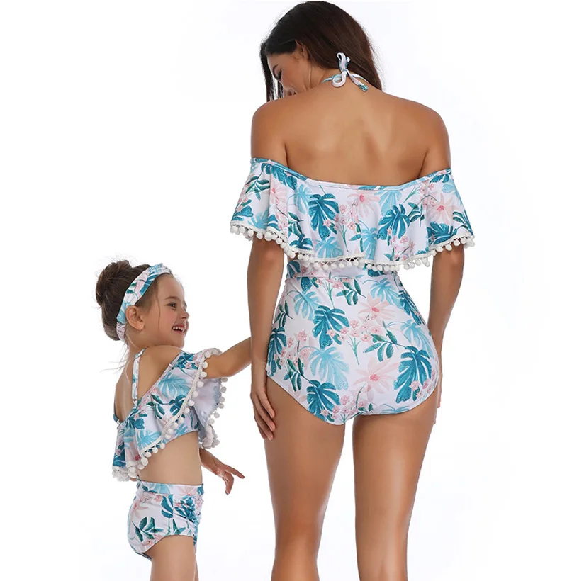 Женский купальник для малышей детский девочек детей подходит всей семьи мамы