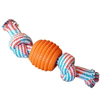 1 pcs pets dogs pet supplies pet dog puppy cotton chew knot toy durable braided bone rope funny toys pet supplies