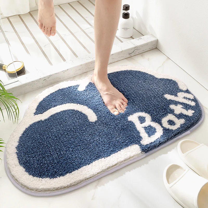 

Eovna Door Mat Non-Slip Bathroom Bath Mat Absorbent Shower Bathroom Carpets Soft Tolite Floor Rug WC Mat Home Decor