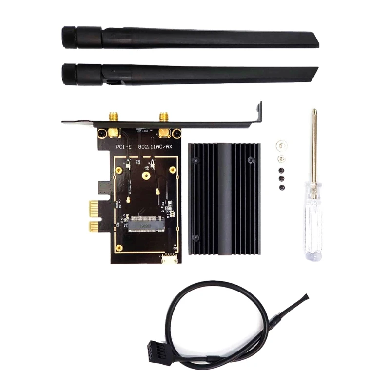 

Mini Wireless Wifi Network Card Adapter Card Pcie-1x To M.2 Ngff-Ekey Mini Supports Bluetooth