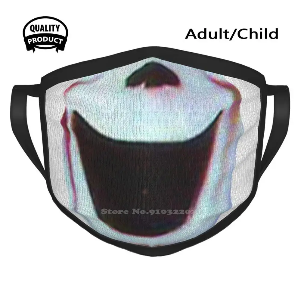 Scary Ghost Face Winter Spring Print Mouth Mask Astel Halloween Clown Open |