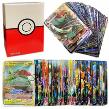 100pcs Pokemon English Version V VMAX Shining Cards Box Display Pokémon EX GX MEGA Playing Game Carte Battle Trading Toys Gifts