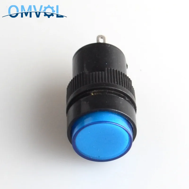 5 шт. 16 мм индикатор пилотный светильник DC12V DC24V AC220V панель установленный пилот