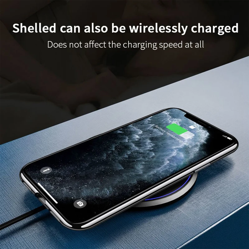 Двусторонний флип чехол Rock из закаленного стекла для iphone 11 Pro XS Max XR X 7 + 8 Plus