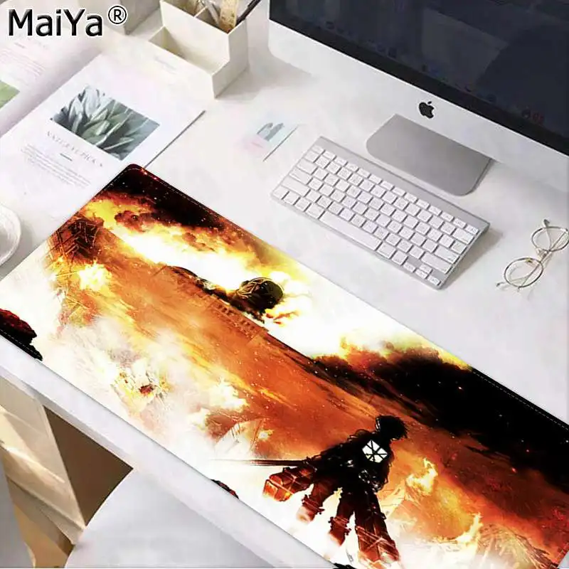 Maiya крутая новая атака на Титанов аниме ноутбук компьютерная коврик для мыши