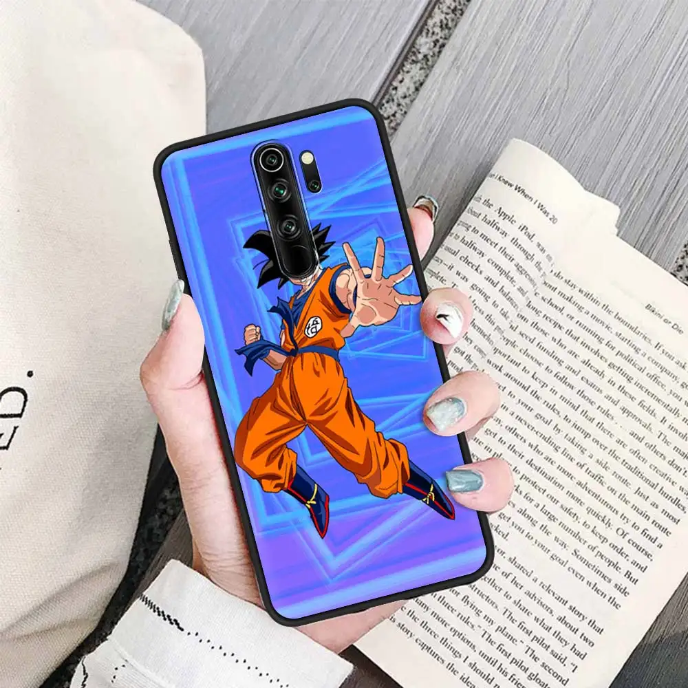 

Bumper Soft Silicone Phone Case for Redmi K40 Note 10 9S 8 Pro Max 9 7 8T 9C 9A 7A Cover Coque Cases Funda Son Goku Anime