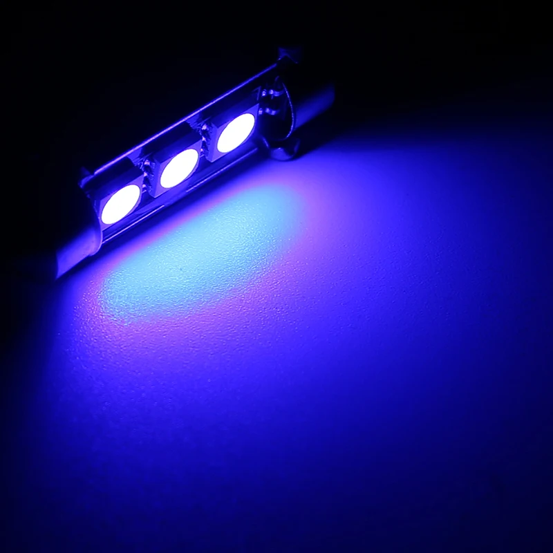 

10pcs 12V T10 BA9S 28mm 35mm 41mm Blue Error Free Interior SMD LED Light Bulb Kit Reading Lamp Car Interior Dome Map Light