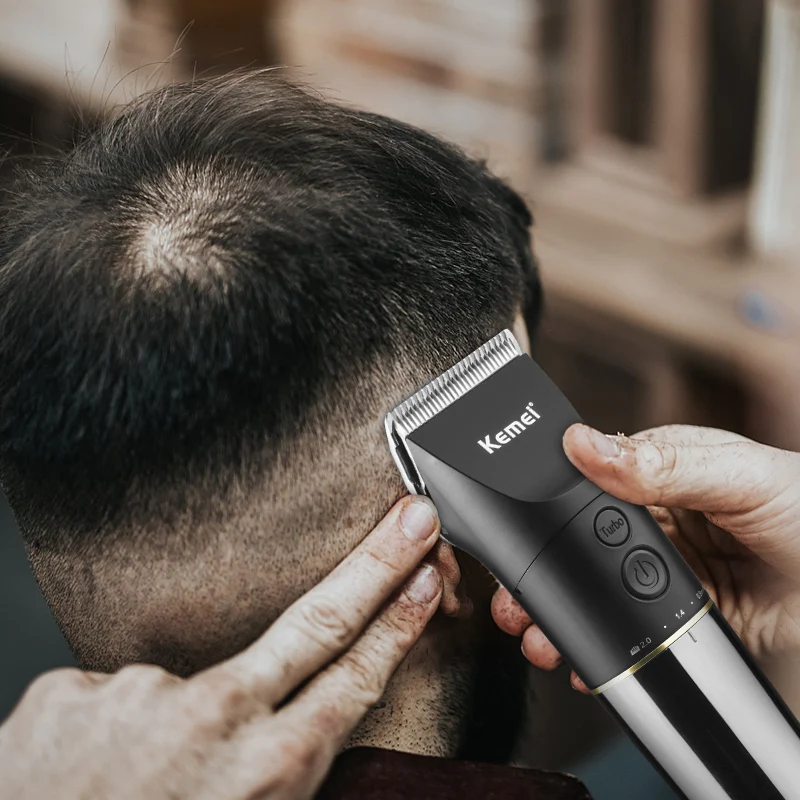 

Kemei Electric Hiar Clipper Rechargeable Trimmer Waterproof Men's Razor with LED Digital Display