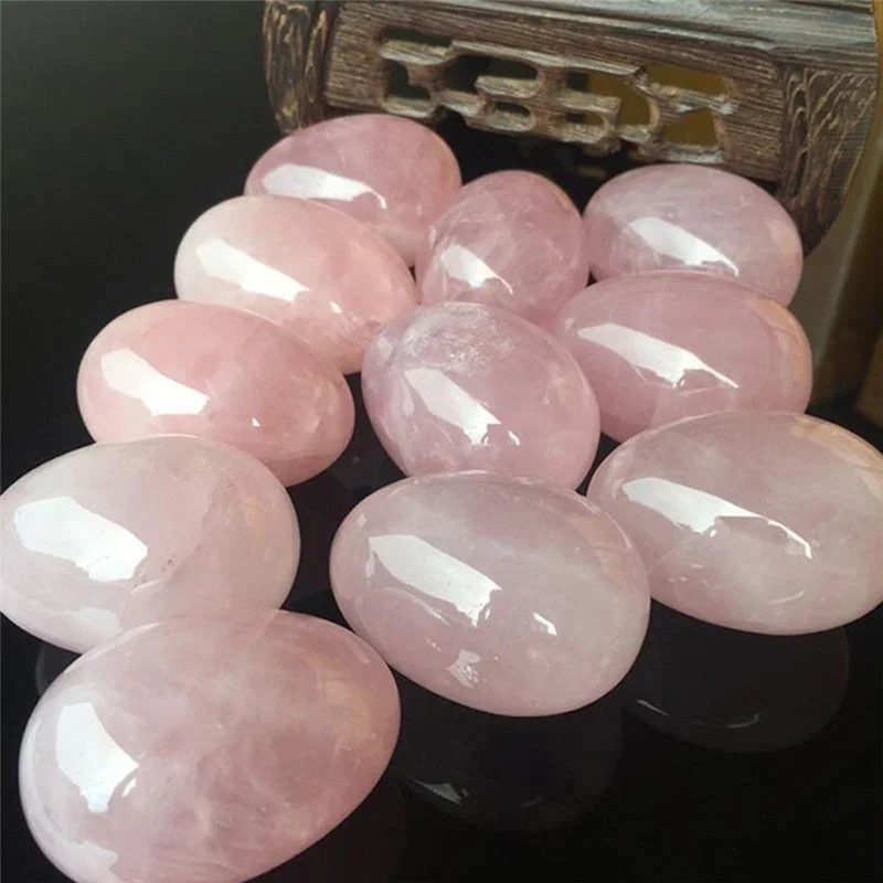 Натуральный розовый кварц Хрустальный яичный шар волшебная Сфера лечебный