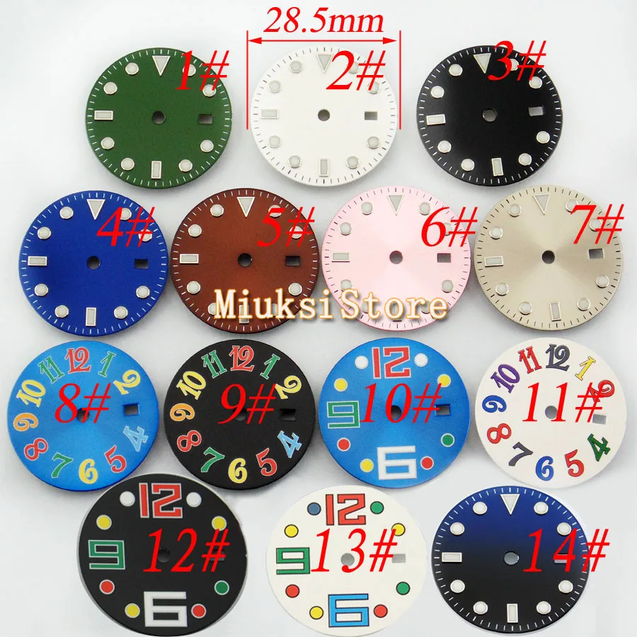 

Циферблаты для часов, 28,5 мм, унисекс, 2836, 2824, MINGZHU dg2813,DG3804, 1 шт.