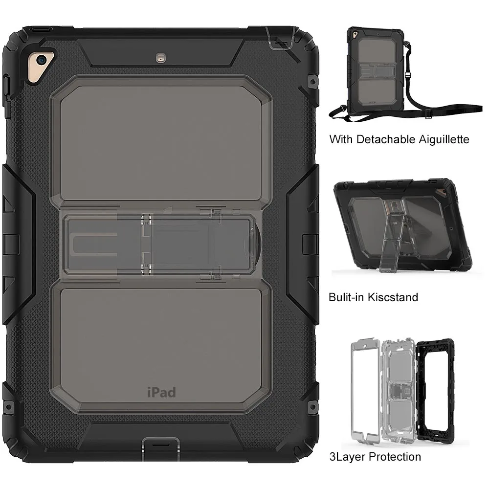 9 Чехол для iPad 5-го 6-го поколения, сверхпрочный защитный силиконовый чехол из поликарбоната с подставкой, Чехол для iPad 9,7 дюймов iPad Air 2 - Цвет: 9