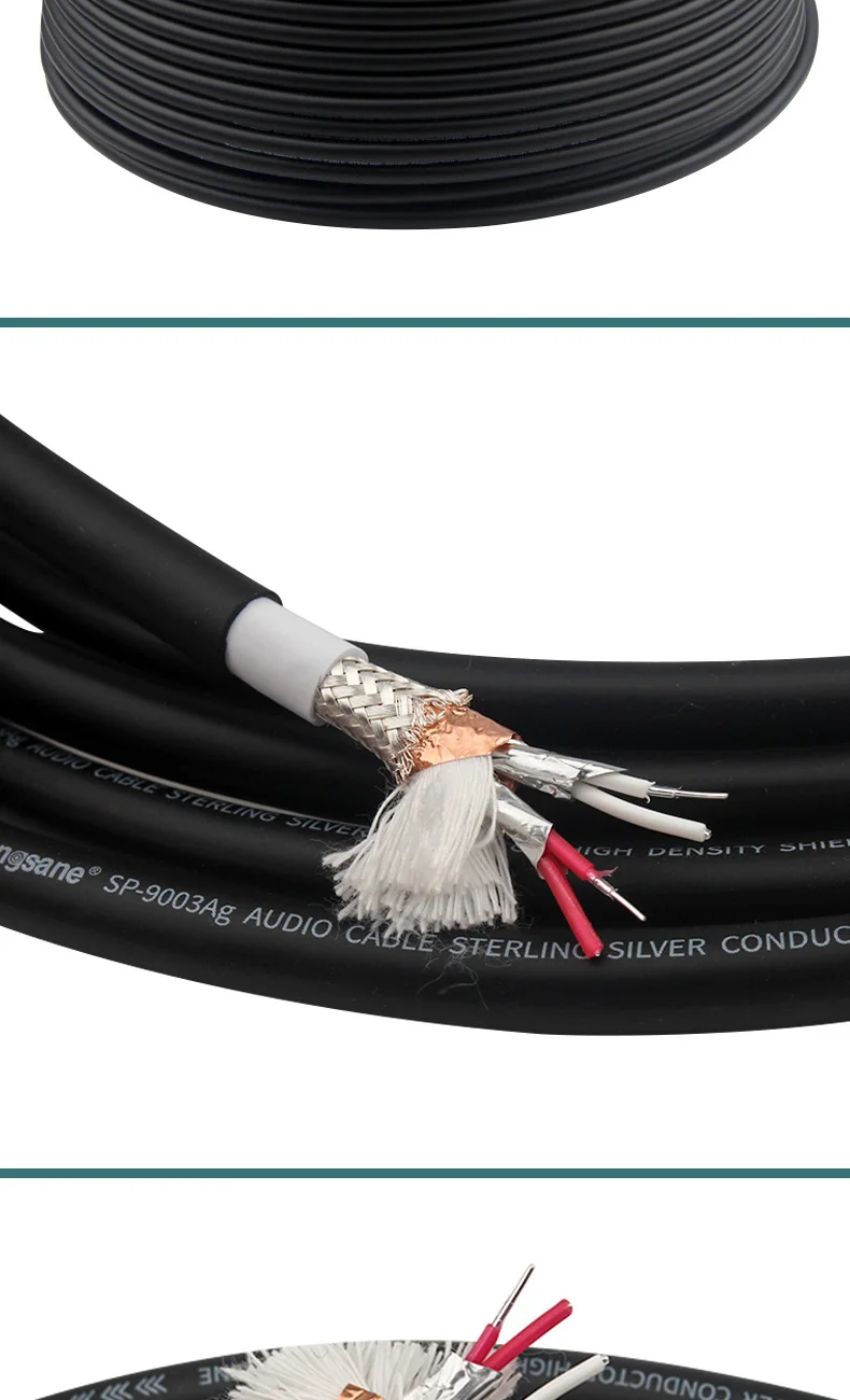 Hi-End чистое серебро 9 мм 6N 4x0 5 Кабели для динамиков Hifi аудио Amp CD проигрыватель