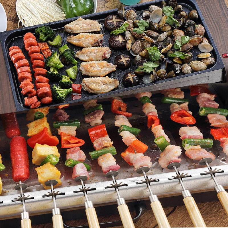 multi functional electric grill grill korean electric grill automatic rotate barbecue machine non stick electric grill rotator free global shipping