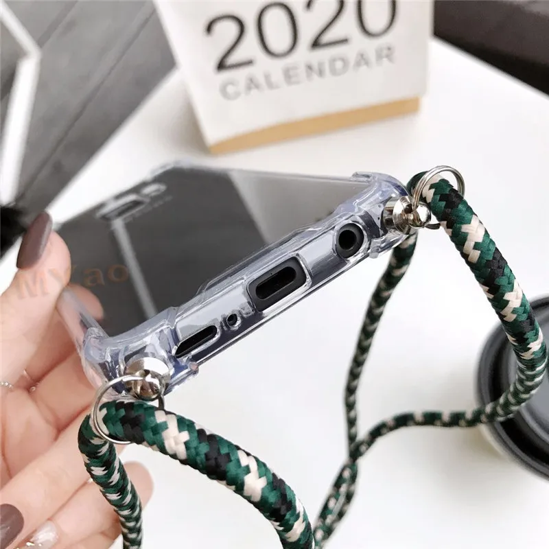 Прозрачный чехол с ремешком через плечо для Huawei P20 P30 P40 Pro P10 Lite P Smart Plus 2019 2018 Z