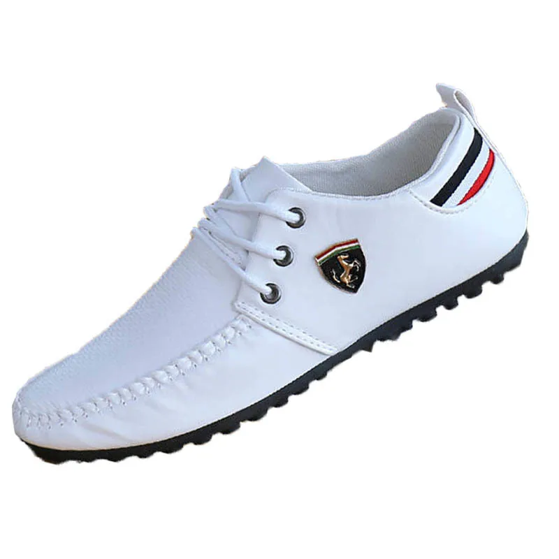 

2021 Men's Shoes White Black Breathable Brand Driving Autumn Male Flats Men's Peas Shoes The British Men Sneakers Shoes for Men