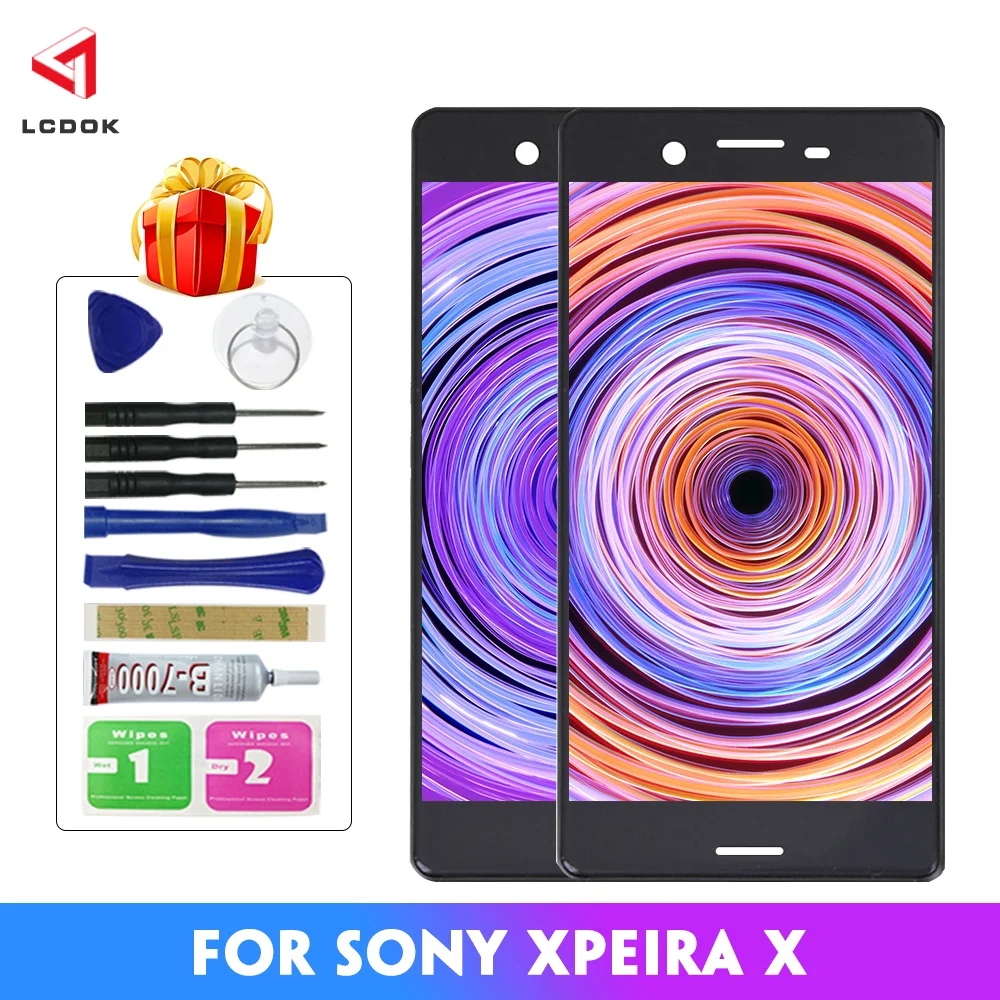 100% протестированный ЖК дисплей для sony Xperia X F5121 F5122 кодирующий преобразователь