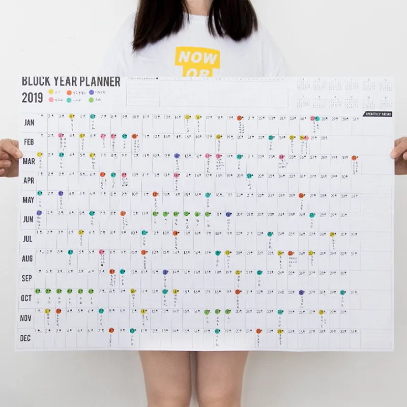 Фото 2020 год настенный календарь с наклейкой точки 365 дней График обучения ежедневный