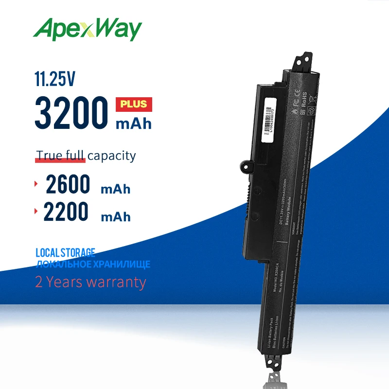 ApexWay Аккумулятор для ноутбука ASUS A31N1302 A31LMH2 A31LM9H VivoBook X200M X200LA F200CA 200CA 11 6 &quotX200CA