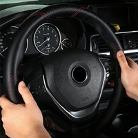 car interior four season universal top layer leather car steering wheel cover business style steering wheel car accessories