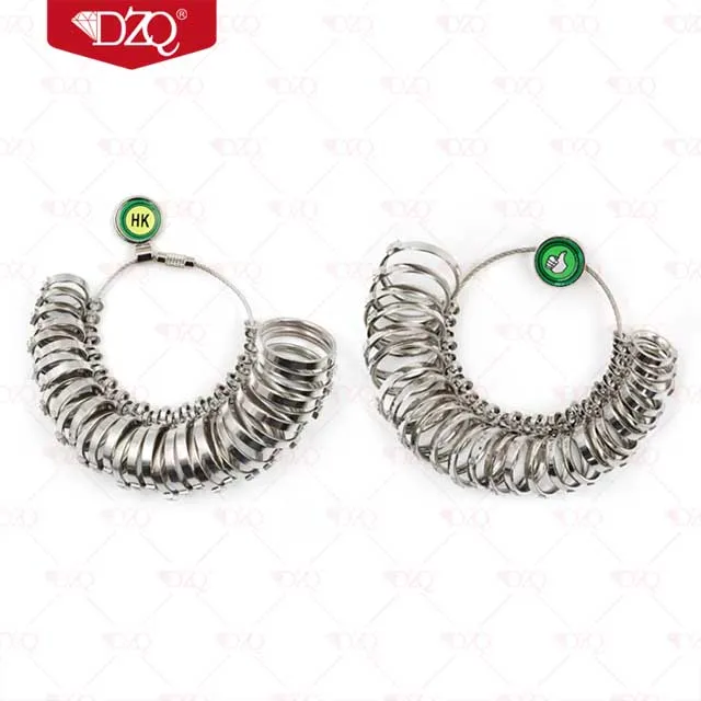 

Wholesale metal Hk ring sizer measuring gauging tools finger sizer jewelry ring sizer