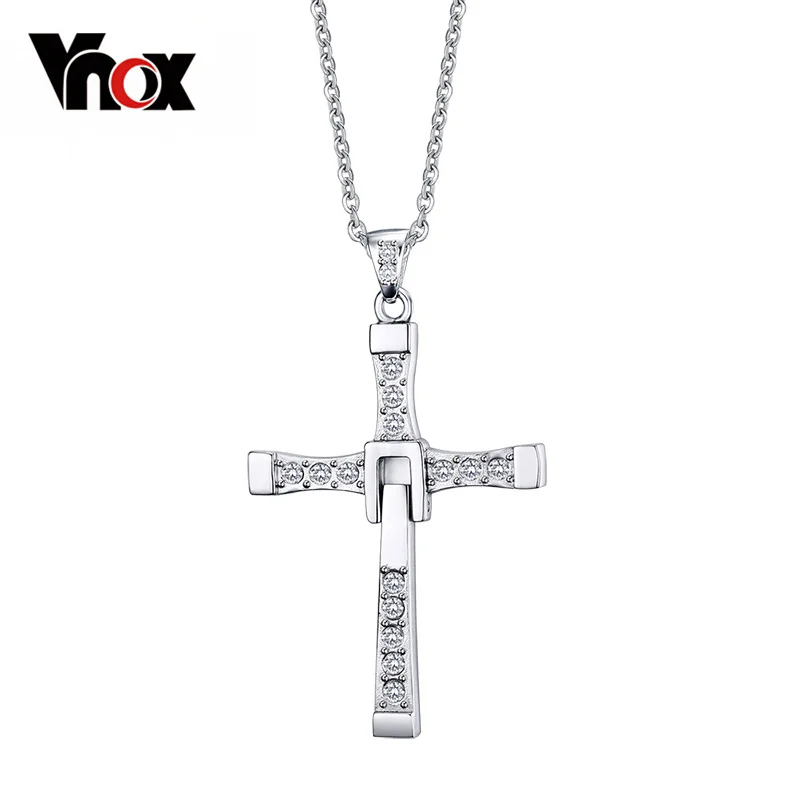 Vnox Форсаж Подвески с крестом кулон Для мужчин Jewelry Титан Сталь Одежда высшего