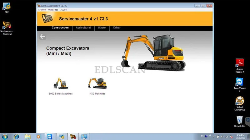 EDLSCAN сервис 4 CF19 ноутбук для JCB электронный сервисный Инструмент JCB сельскохозяйственная строительная машина диагностический сканер