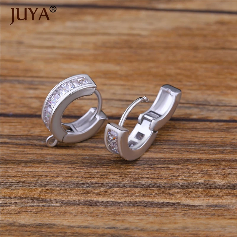1 Pair Fashion Zircon Earring Hook Clasps Accessories For Earrings Jewelry Making Handmade DIY Findings Components | Украшения и