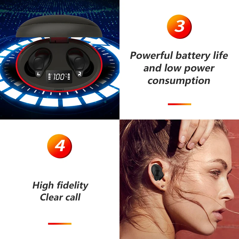 Rollme T05 наушники-вкладыши Tws с Беспроводной bluetooths наушники 5 0 Hi-Fi стерео хэндс-фри