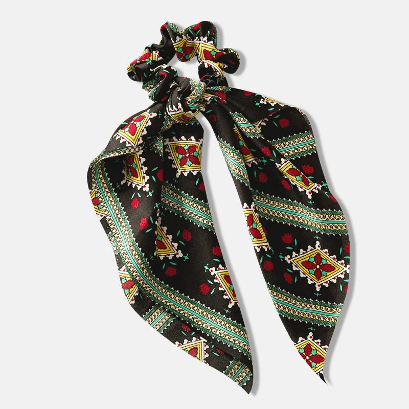 Лента для волос шелковая цепочка с длинным крестообразным кольцом-полотенце в Европе и Америке